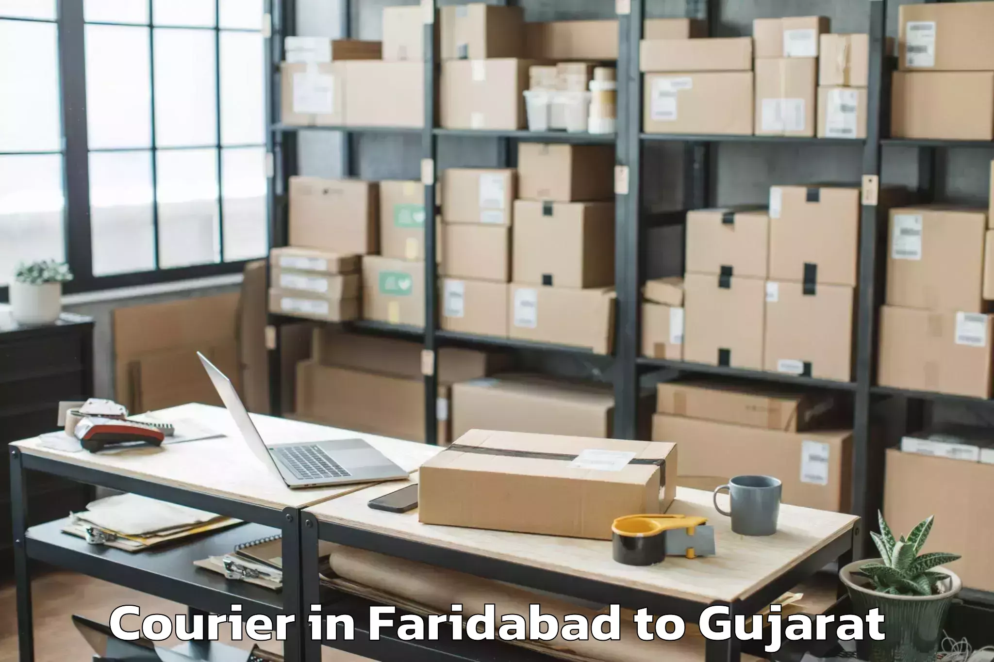 Quality Faridabad to Vaghodia Courier